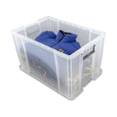 NEW Whitefurze 85L Allstore Transparent Storage Box with Lid 66 x 44 x 39 CM