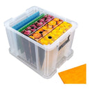 NEW Whitefurze 36L Allstore Transparent Storage Box with Lid 48 x 38 x 32 CM