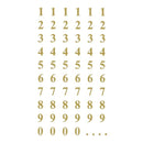 Zweckform 0-9 Numbers 7mm Labels Gold on Transparent Squares 10x10mm Weatherproof - Pack of 120