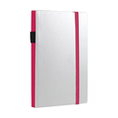 Notes & Dabbles Flynn Lined Notebook Journal White Hard Cover with Pen Holder - A6