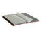 NEW Lindner Standard Unpadded Leather Stamp Stock Book with 48 Black Pages & Glassine Strips 230x305mm - Red