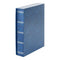 NEW Lindner Elegant Padded Leather Stamp Stock Book with 60 Black Pages & Matching Slip Case Cover - Blue