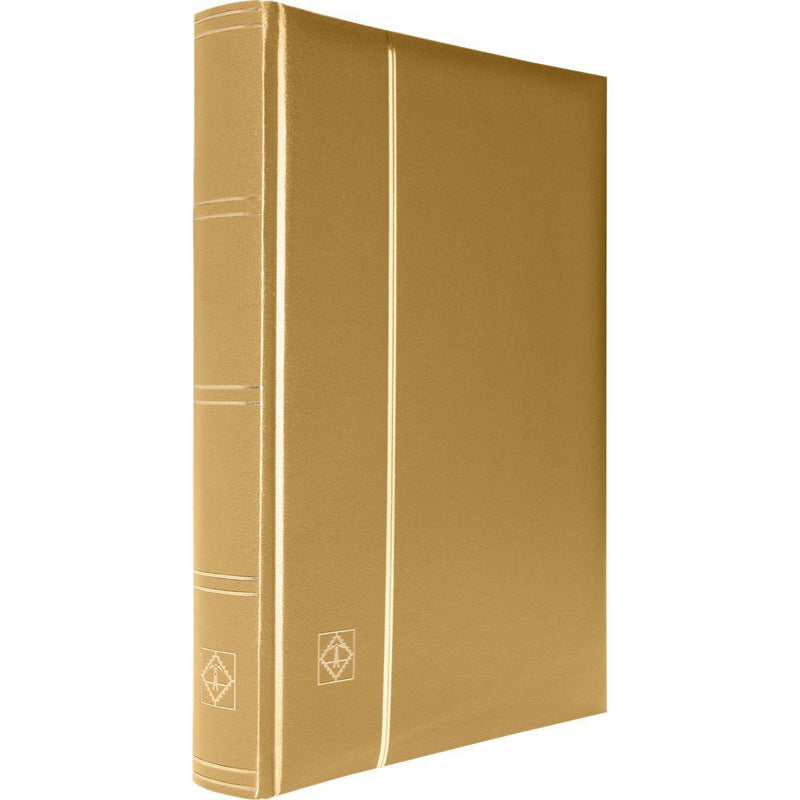 NEW Leuchtturm Comfort S Stockbook Padded Metallic Gold Cover Stamp Album 64 Pages Black A4