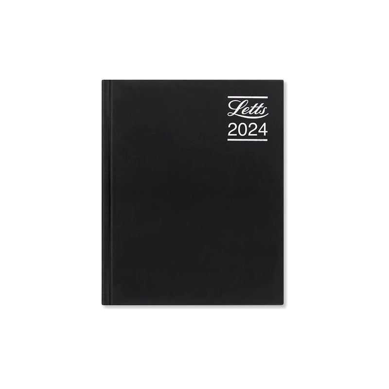 Letts of London Rhino A5 Week to View Diary with Appointments+ Notes+Planners 2024 Black