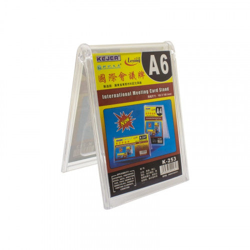 Kejea Double Sided Acrylic Triangular Card Stand