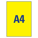 Zweckform High Visibility Neon Labels Printable A4 Sheets - Pack of 25 Sheets