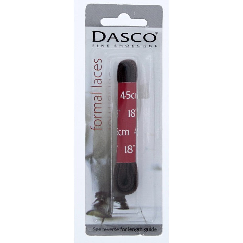 Dasco Formal Laces Waxed Flat Thin 4mm - Brown