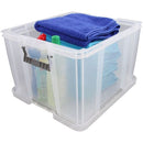 NEW Whitefurze 48L Allstore Transparent Storage Box with Lid 49 x 44 x 32 CM