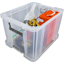 NEW Whitefurze 48L Allstore Transparent Storage Box with Lid 49 x 44 x 32 CM