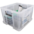 NEW Whitefurze 48L Allstore Transparent Storage Box with Lid 49 x 44 x 32 CM