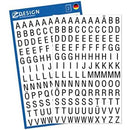Zweckform A-Z Labels 6.5mm  Black on White Squares 8x10mm - Pack of 240
