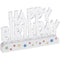Unique Party Transparent Multi-Colored Lights & Flashes Happy Birthday Cake Topper 12x8cm
