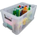 NEW Whitefurze 54L Allstore Transparent Storage Box with Lid 64 x 38 x 31 CM