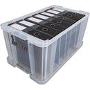 NEW Whitefurze 54L Allstore Transparent Storage Box with Lid 64 x 38 x 31 CM