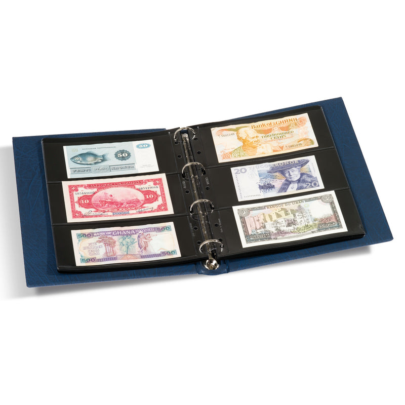 NEW Leuchtturm VARIO Classic Ring Binder Album with Slip Case 255x310x60mm & 10 VARIO Banknote Sheets