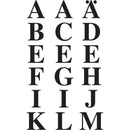 Zweckform A-Z Labels 1.5mm  Black on Transparent Squares 20x20mm - Pack of 36