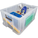 NEW Whitefurze 70L Allstore Transparent Storage Box with Lid 66 x 45 x 32 CM