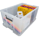 NEW Whitefurze 70L Allstore Transparent Storage Box with Lid 66 x 45 x 32 CM