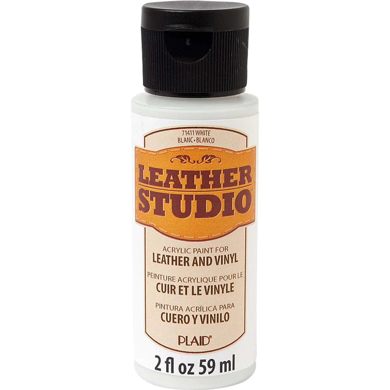 Plaid Leather Studio Leather & Vinyl Acrylic Paint 59ml - White