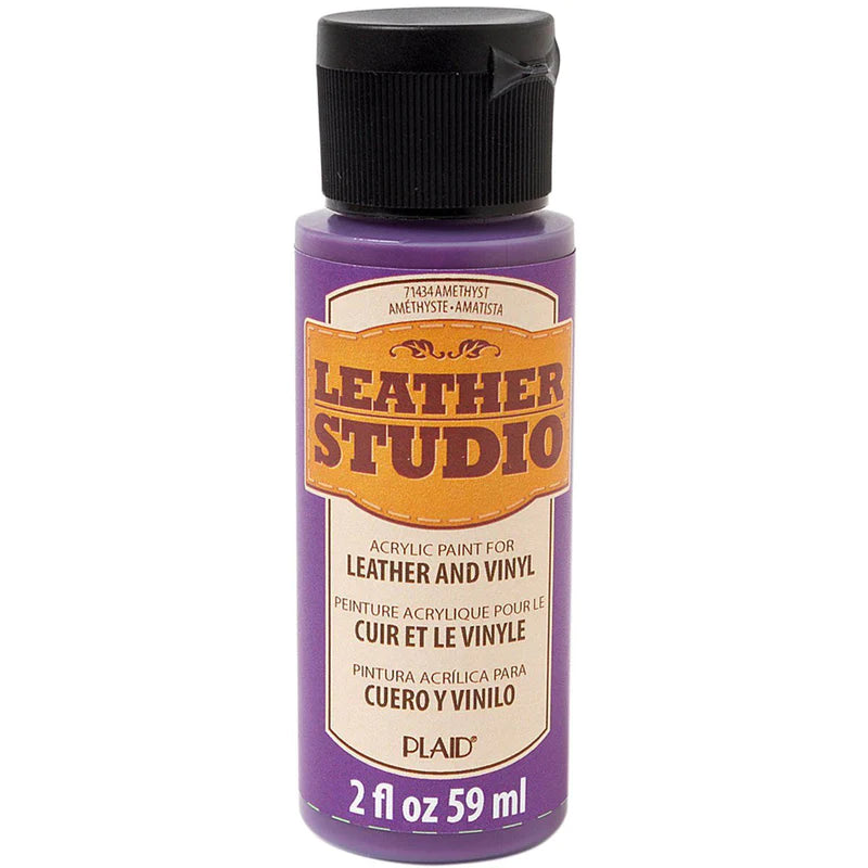 Plaid Leather Studio Leather & Vinyl Acrylic Paint 59ml - Amethyst