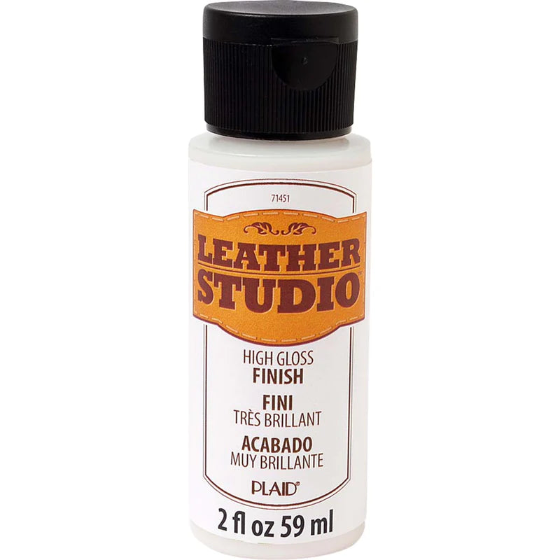 Plaid Leather Studio Leather & Vinyl Acrylic Paint 59ml - High Gloss Transparent Protective Finish