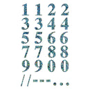 Zweckform 0-9 Numbers 16mm Labels Silver Holographic on Transparent Squares 20x17mm - Pack of 40 (2 Sets)