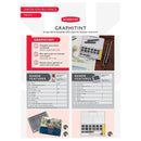Derwent Graphitint Tinted Graphite Drawing Pencils Watersoluble Professional Quality - Tin Set