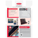 Derwent Studio Colouring Pencils Drawing & Colouring Ideal for Illustrating & Detailing Wax-Based Professional Quality - Tin Set