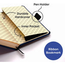 Dingbats Symbols Cloth Hardcover Plain Flip Pad with Elastic Band 100 Sheets - A6
