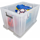 NEW Whitefurze 85L Allstore Transparent Storage Box with Lid 66 x 44 x 39 CM