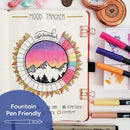 Dingbats Symbols Cloth Hardcover Plain Flip Pad with Elastic Band 100 Sheets - A6