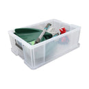NEW Whitefurze 51L Allstore Transparent Storage Box with Lid 66 x 44 x 23 CM
