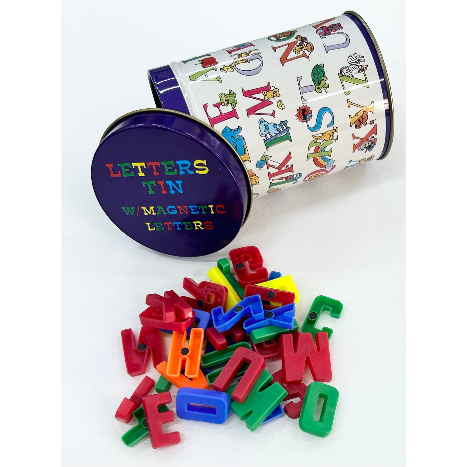 Party Favors Tin Can with Magnetic Letters