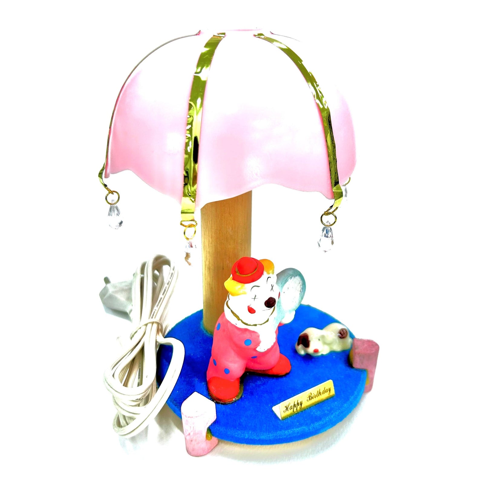 Vintage Electric Desk Lamp Clown 7x7x15cm