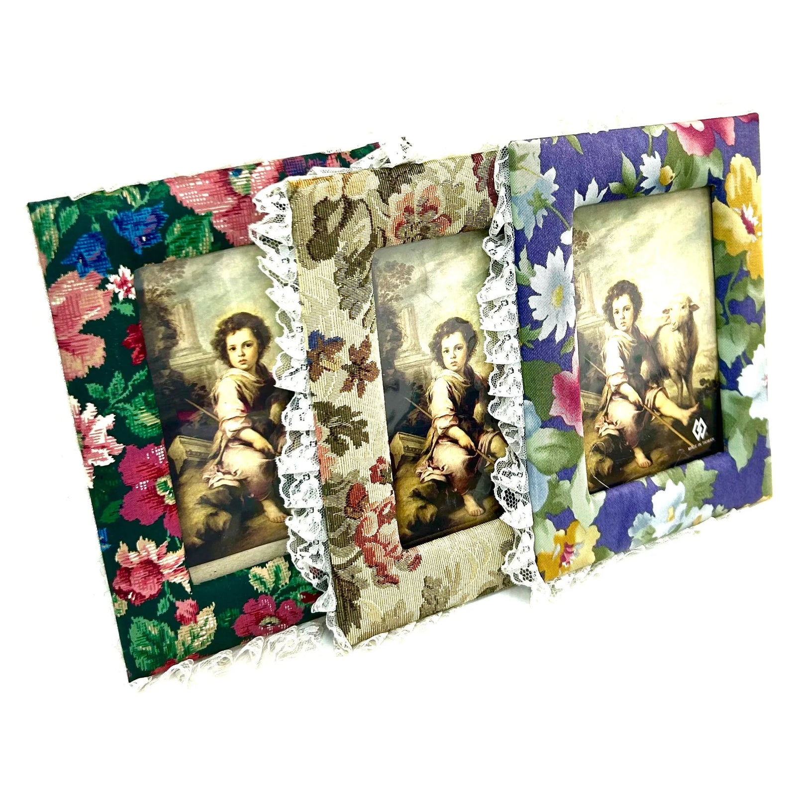 Special Offer Tull Upholstered Fabric Photo Frame 19x24cm - Pack of 3