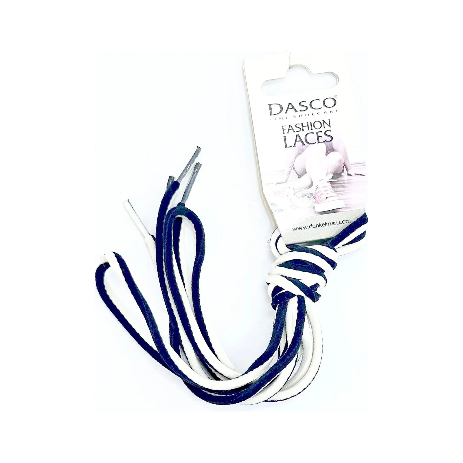 Dasco Fashion Laces Round 6mm - Navy/White  120cm