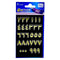 NEW Zweckform 0-9 Arabic Numbers 12mm Labels Gold Numbers on Black - Pack of 60