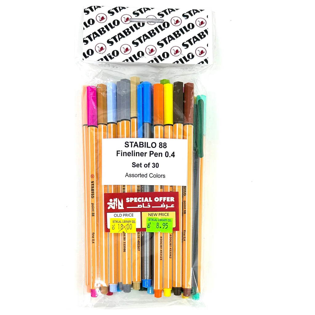 Stabilo Point 88 Fineliner Assorted Colors Felt Tip Pen