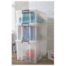 NEW Whitefurze 37L Allstore Transparent Storage Box with Lid 68 x 44 x 17 CM