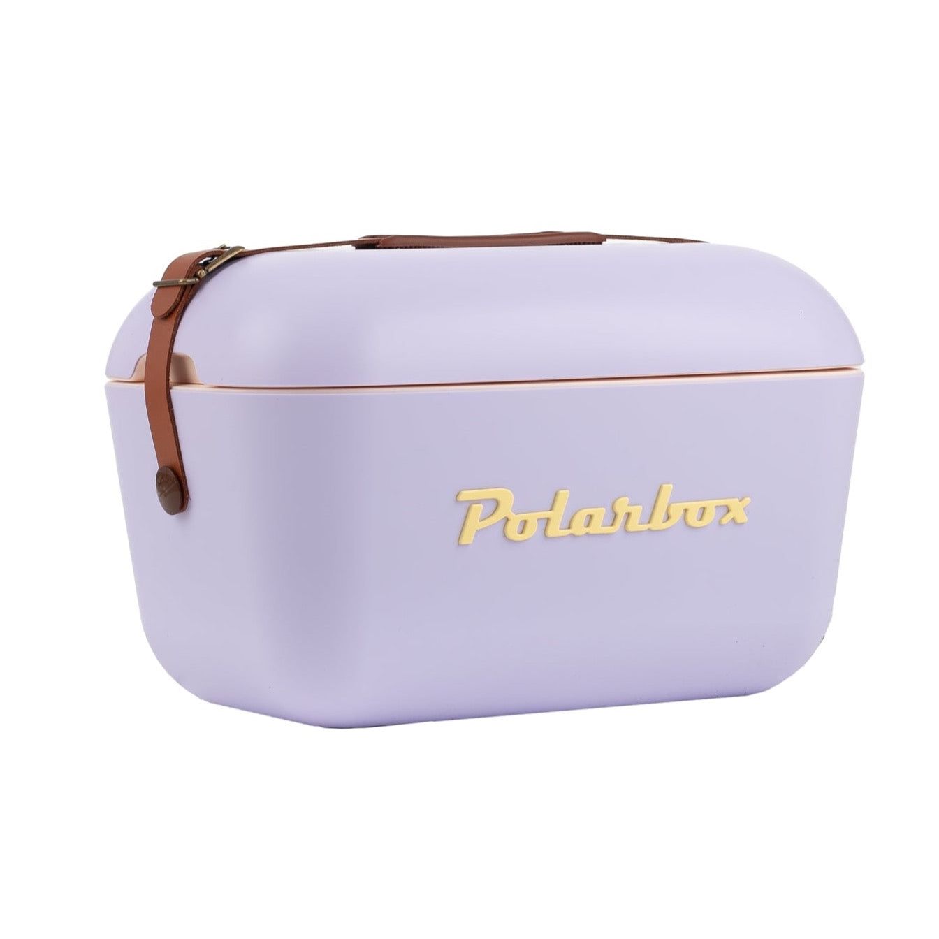 NEW Polarbox Classic 20 Litre Cooler with Leather Strap - Lilac/Brown