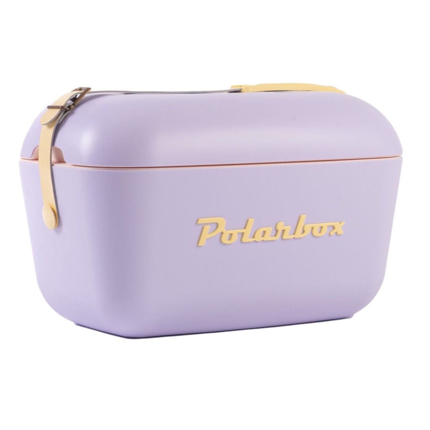 NEW Polarbox Pop 20 Litre Coolers with Leather Strap - Lilac/Yellow