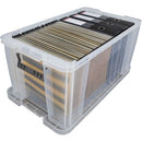 NEW Whitefurze 54L Allstore Transparent Storage Box with Lid 64 x 38 x 31 CM