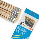 Mont Marte Natural Hair Art Brush Set Angle Discovery 13pc