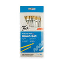 Mont Marte Natural Hair Art Brush Set Angle Discovery 13pc