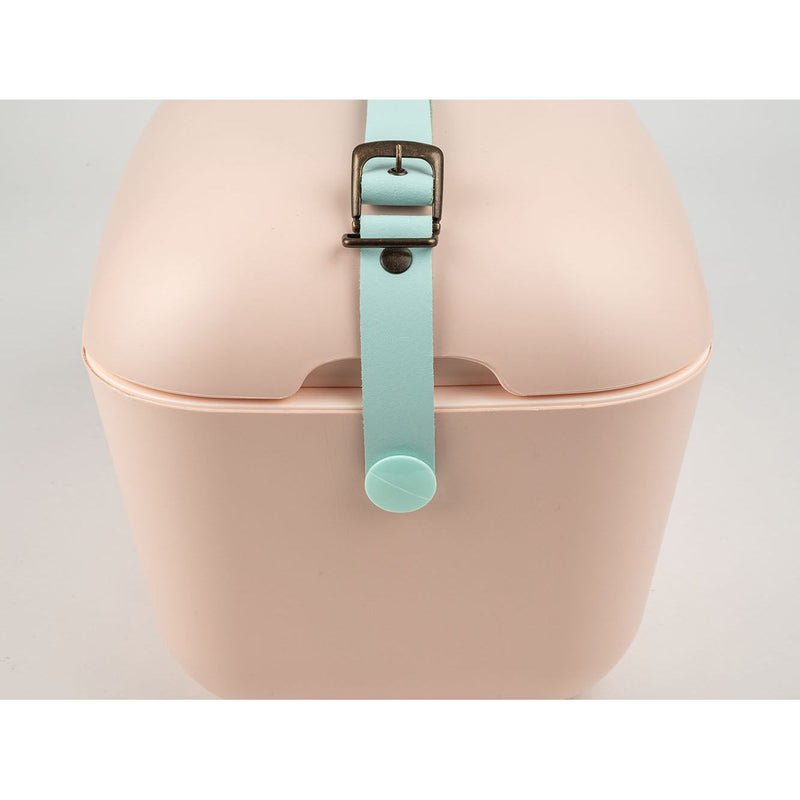 Polarbox Pop 20 Litre Coolers with Leather Strap - Nude/Green