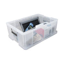 NEW Whitefurze 51L Allstore Transparent Storage Box with Lid 66 x 44 x 23 CM