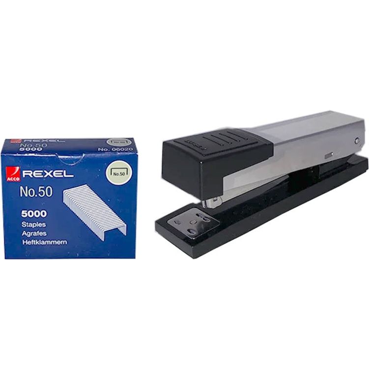 Guilbert OFREX Robust General Office Stapler + Rexel No.50 Staples - Special Offer