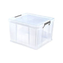 NEW Whitefurze 48L Allstore Transparent Storage Box with Lid 49 x 44 x 32 CM