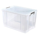 NEW Whitefurze 85L Allstore Transparent Storage Box with Lid 66 x 44 x 39 CM