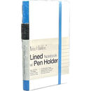 Notes & Dabbles Flynn Lined Notebook Journal White Hard Cover with Pen Holder - A6